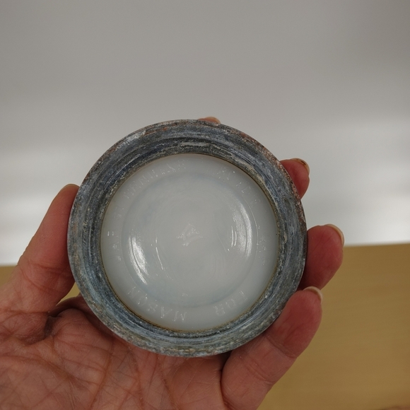 Vintage Quart ATLAS STRONG  MASON Clear Glass Canning Jar Square Jar - Picture 4 of 5